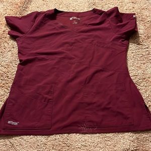 Grey’s Anatomy Scrub Top L Maroon